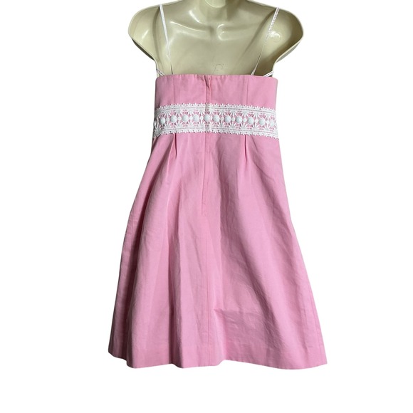 Lillly Pulitzer Betsey Size 2‎ Faille Powder Pink Strapless Beaded Dress - Picture 2 of 10